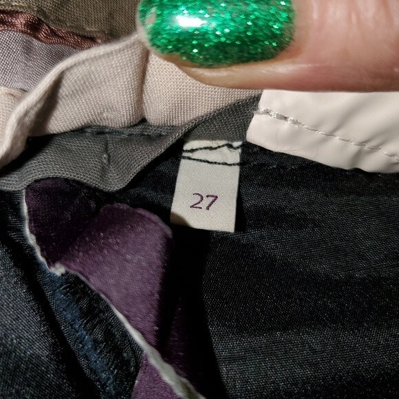 Stella McCartney Black Denim trimmed  Blue Velvet Slim Ankle Zip Jeans 27 - Picture 10 of 15